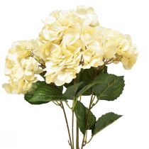 kohteita Hortensia kimppu tekokukat keltainen 5 kukkaa 48cm
