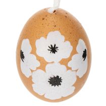 kohteita Pääsiäismuna-ripustuskoriste, kevät, pääsiäinen, aidot kananmunat, luonnonväriset, 6 cm, 6 kpl