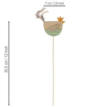 kohteita Pääsiäisaiheisia kananvarsia iloiseen kevätkoristeeseen, 7 cm, 12 kpl
