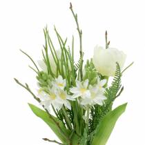 Kukkakimppu hyasinteista ja keinotekoisista tulppaaneista 34cm