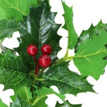 Jouluoksa holly Ilex keinotekoiset marjat 37cm