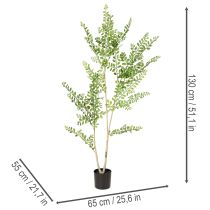 kohteita Tekokasvi ruukussa, 130 cm korkea, vihreä, koristeellinen