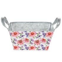 kohteita Jardiniere kevätkukkaruukku metallikoriste 20 × 12,5 × 10 cm