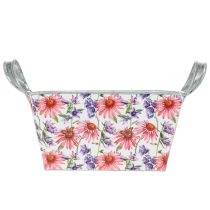 kohteita Jardiniere kevätkukkaruukku metallikoriste 20 × 12,5 × 10 cm