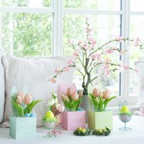 kohteita Lankakani avoimena koriste-esineenä moderneihin kevät- ja pääsiäisideoihin, 16 cm, 3 kpl