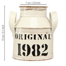 kohteita Metallinen koristekannu “Original 1982” Kermanruskea K13cm 2kpl