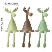 kohteita Reunajakkara hirvikuvioinen vihreä ruskea minttu 31cm 3 kpl