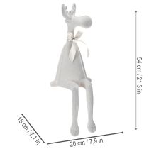 kohteita Jouluinen pitkäjalkainen porohahmo, hyllylle ripustettava, 54 cm