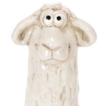 kohteita Keraaminen lammashahmo, istuva lammas, pääsiäiseen ja ympärivuotiseen koristeluun, 18 cm, 3 kpl
