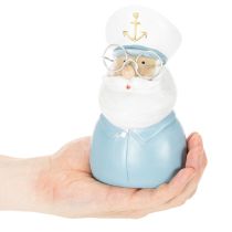 kohteita Kapteenihahmo, meriaiheinen, lasit ja hattu, 16 cm