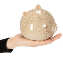 kohteita Keraaminen kissahahmo, pyöreä muotoilu olohuoneeseen tai makuuhuoneeseen, 13 cm