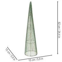 kohteita Metalliset kukkakävyt, vihreät, kukka-asetelmiin, 62 cm, 2 kpl
