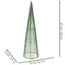 kohteita Metalliset kukkakävyt, vihreät, kukka-asetelmiin, 62 cm, 2 kpl