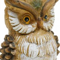 Koristeellinen pöllön koristefiguuri käsinmaalattu syksyinen koristepolyresiini H14cm