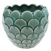 Keraaminen kukkaruukku Vintage Green Crackle Glaze Ø17cm K15cm