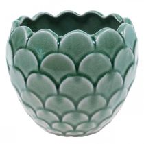 kohteita Keraaminen kukkaruukku Vintage Green Crackle Glaze Ø17cm K15cm