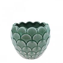 Keraaminen kukkaruukku Vintage Green Crackle Glaze Ø13cm K11cm