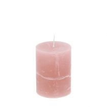 Vanha vaaleanpunainen kynttilä 60mm x 80mm värjätty 8kpl