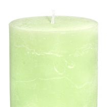 kohteita Kynttilä yksiväriset limenvihreät pilarikynttilät 85×120mm 2 kpl