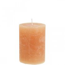 kohteita Yksiväriset kynttilät Oranssi Persikka pilarikynttilät 70×100mm 4kpl