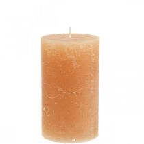 Yksiväriset kynttilät Oranssi Persikka pilarikynttilät 70×120mm 4kpl