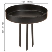 kohteita Kynttilänjalka adventtiseppele metalli mattamusta Ø8cm 4 kpl