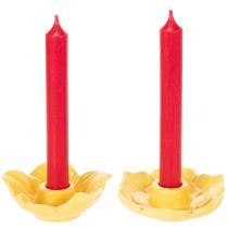 kohteita Keraamiset kynttilänjalat, koristeellinen kukkamuoto tyylikkääseen pöytäkoristeeseen, 11 cm, 2 kpl