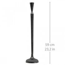 Kynttilänjalka Musta Kynttilänjalka Metalli Ø13cm K59cm