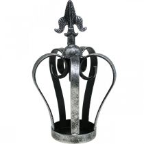 Deco crown antiikki hopea look metalli Ø12cm H20cm