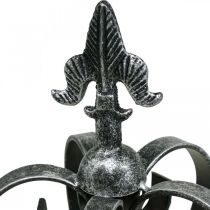 Deco crown antiikki hopea look metalli Ø12cm H20cm