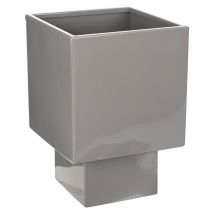 kohteita Harmaa kuutiomainen ruukku jalustalla moderniin sisustukseen, 22 cm