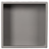 kohteita Harmaa kuutiomainen ruukku jalustalla moderniin sisustukseen, 22 cm