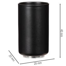 kohteita Pyöreä magneettinen kynttilänjalka, mattamusta, 25 mm:n kartiokynttilöille, 4 kpl