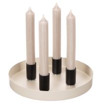kohteita Pyöreä magneettinen kynttilänjalka, mattamusta, 25 mm:n kartiokynttilöille, 4 kpl