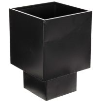 kohteita Musta kuutiomainen istutusruukku jalustalla, moderni, 22 cm