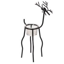 kohteita Poro-kynttilänjalka tuikkulasialustalla, 28 cm