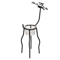 kohteita Poro-kynttilänjalka tuikkulasialustalla, 28 cm