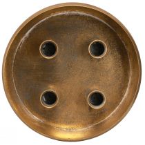 kohteita Kynttilänjalkakulho 4 kynttilän kynttilän antiikkisen näköiselle kultaiselle Ø22cm