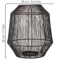 kohteita Musta kynttilänjalka, koristeellinen lyhty, lankakori, Ø24cm, K28cm