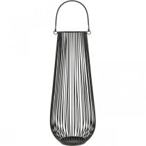 kohteita Kynttilänjalka musta koristelyhty kahvalla Ø22cm H52cm