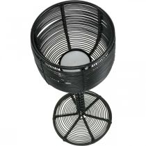 kohteita Teekynttilänjalka metallimusta koristeellinen viinilasi Ø13cm K31,5cm