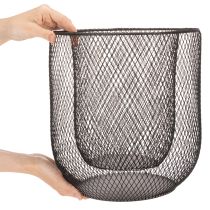 kohteita Musta metallinen korikynttilänjalka, Ø28,5/18 cm, 2 kpl:n setti