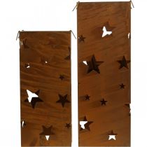 kohteita Joulukynttilänjalat, maalaismainen viimeistely, 40/50 cm korkea, 2 kpl:n setti