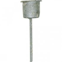 kohteita Plug-in kynttilänjalka Shabby Chic harmaa Ø3cm K8,5cm 8 kpl