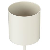 kohteita Kynttilänjalka paksuille kartiokynttilöille, metallia, beige, 3,8 x 14 cm, 4 kpl