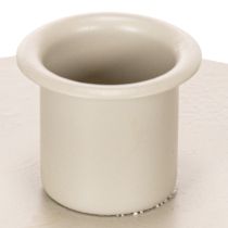 kohteita Pyöreät kermanväriset kynttilänjalat kartiokynttilöille, pöytäkoriste, 10 cm, 2 kpl
