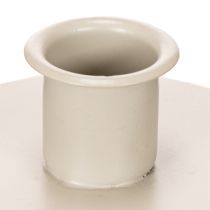 kohteita Metallinen kynttilänjalka matta beigenä, pieni kynttilänjalka kartiokynttilöille, 8 cm, 3 kpl