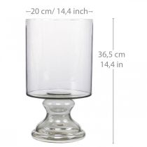 Tuulen valo lasi kynttilän lasi sävytetty, kirkas Ø20cm K36,5cm