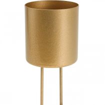 Kynttilänjalka kiinnitettäväksi kultainen kynttilänjalka metallia Ø5cm 4kpl