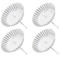 kohteita Plug-in kynttilänjalka valkoinen kakkumuotti Ø10cm 4kpl